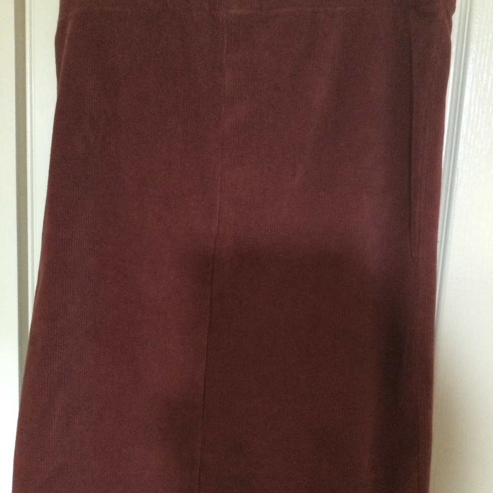 Lands End pull-on rust corduroy skirt sz M